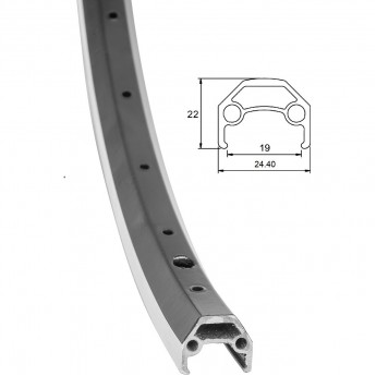 Обод 24" (ЖВМЗ) 32Н двойной, черный с проточкой