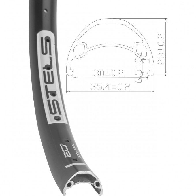 Обод 24" XD-35 24"x3.0x32H, чёрный (для Nav. 470MD полуфэт) 330154