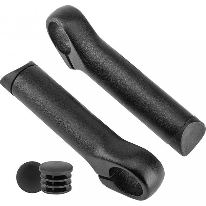 Рога на руль KWL-13, алюминиевые черные 440038