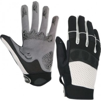 Велоперчатки PDM-369 для MTB полноразмерные серо-чёрные p.L Велоперчатки PDM-369 для MTB полноразмерные серо-чёрные p.L