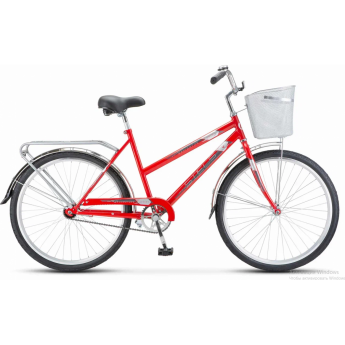 Велосипед STELS Navigator 26" 205 C Z010 красный (с корзиной) (LU101264) рама 19"